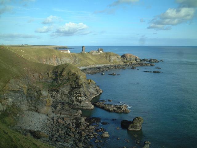 Ruiny zamku Slains Castle nad Morzem Północnym